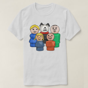 Kleine runde Leute Familie T-Shirt