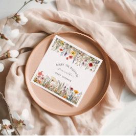 Kleine rustikale Wildblume Blume Kinderdusche Serviette