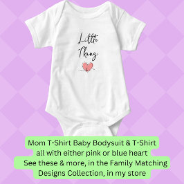 Kleine Sache - rosa Herz - Matching Mama Bub Pair Baby Strampler