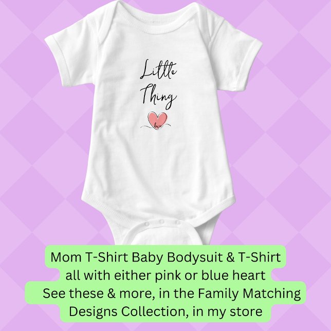 Kleine Sache - rosa Herz - Matching Mama Bub Pair Baby Strampler (Von Creator hochgeladen)