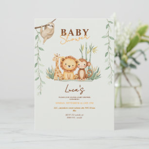 Kleine Safari-Abenteuer-Baby-Shower-Einladung Einladung