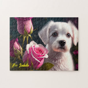 Kleine Sammlung von Hunden und Rose Puzzle