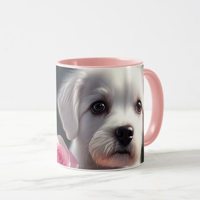 Kleine Sammlung von Hunden und Rose Tasse (VorderseiteRechts)