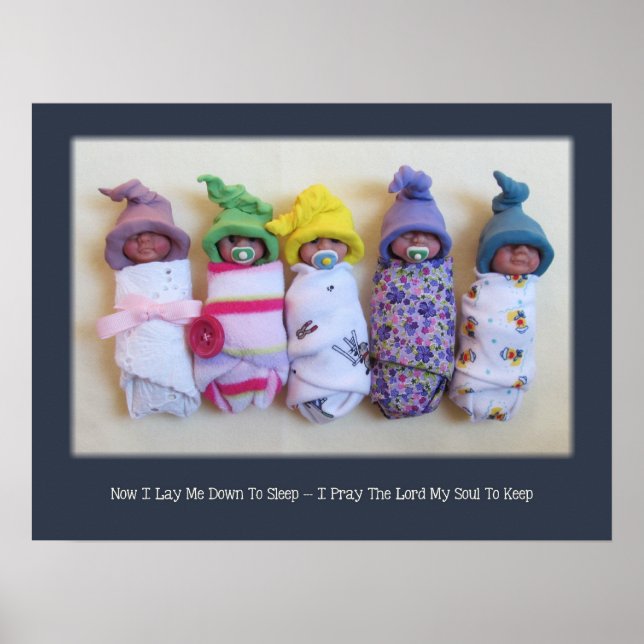 Kleine Säuglinge, Kinderbeten Poster (Vorne)