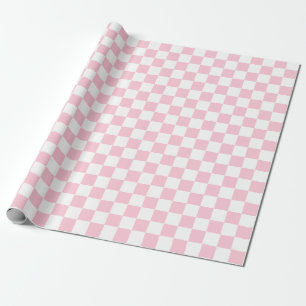 Kleine Schachbretter Baumwolle Bonbon Rosa Schacht Geschenkpapier