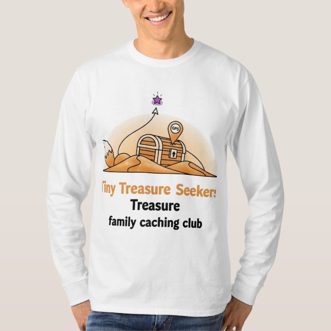 Kleine Schatzsucher - Familiengeocaching-Schatz T-Shirt (Vorderseite)