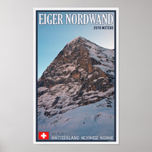 Kleine Scheidegg - die Nordwand des Eiger Poster
