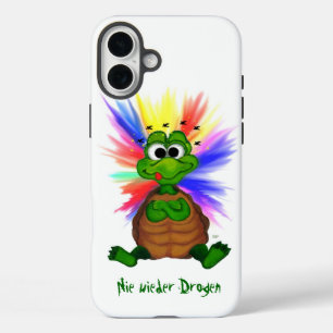 Kleine Schildkröte, Nie mehr Drogen ! iPhone 16 Plus Hülle