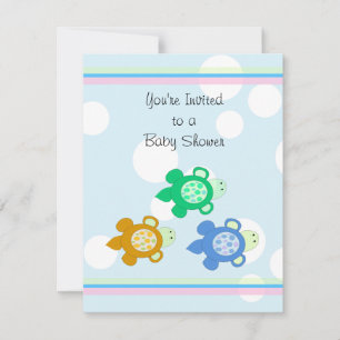 Kleine Schildkröten-Babyparty Einladung