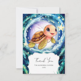 Kleine Schildkrötendusche Dankeskarte