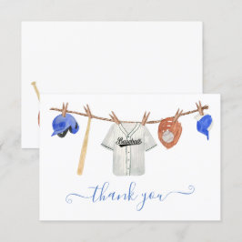 Kleine Schlägerbaseball-Wäscheleine Danke Notiz