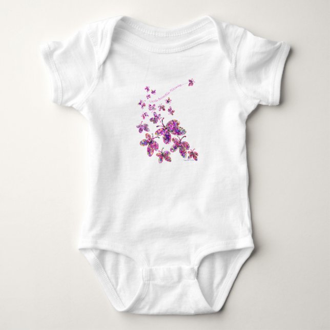 Kleine Schmetterlinge Flattern Baby Strampler (Vorderseite)