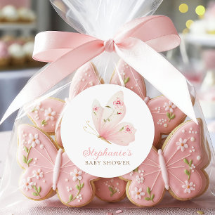 Kleine Schmetterlings-Baby-Party-Rundaufkleber Runder Aufkleber