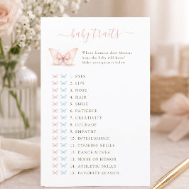 Kleine Schmetterlings-Schleifen-Baby-Shower-Spiel