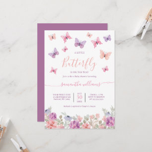 Kleine Schmetterlingsblume Blume Rosa und Lila Bab Einladung