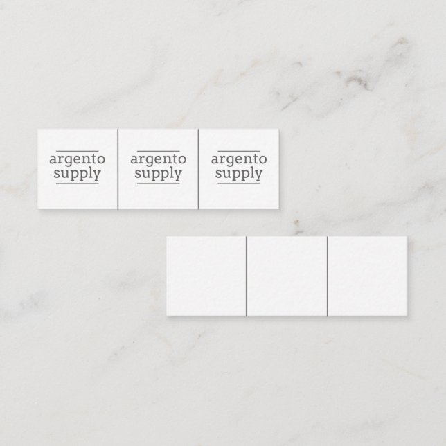 Kleine Schmuckmarken - mit Ihrem Logo Mini Visitenkarte (Vorne/Hinten)