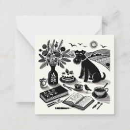 Kleine Schnauzer-Note Mitteilungskarte