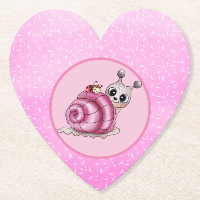 kleine Schnecke  pappteller Untersetzer (Vorderseite)