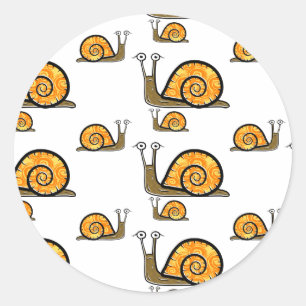 Kleine Schnecken Runder Aufkleber