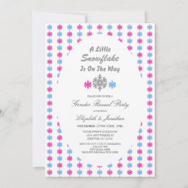 Kleine Schneeflocke auf dem Weg zur Aufdeckung des Einladung