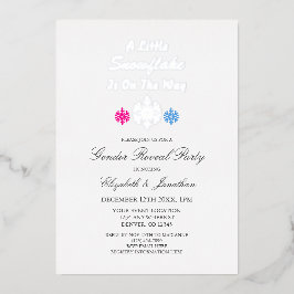 Kleine Schneeflocke auf dem Weg zur Aufdeckung des Folieneinladung