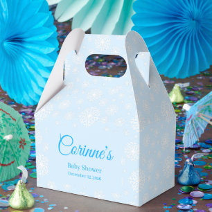 Kleine Schneeflocke Blau Junge Baby Shower Geschenkschachtel