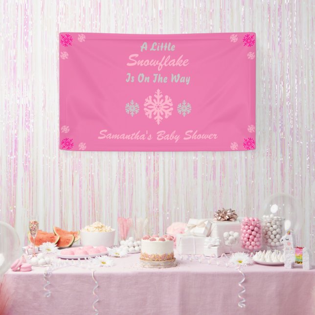Kleine Schneeflocke unterwegs Banner (Party)