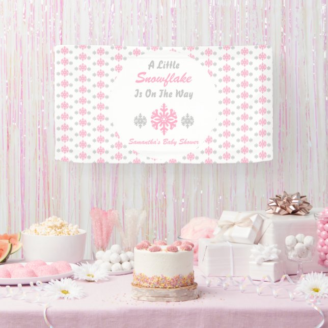 Kleine Schneeflocke unterwegs Banner (Party)