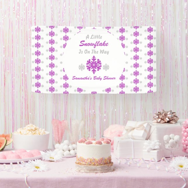 Kleine Schneeflocke unterwegs Banner (Party)