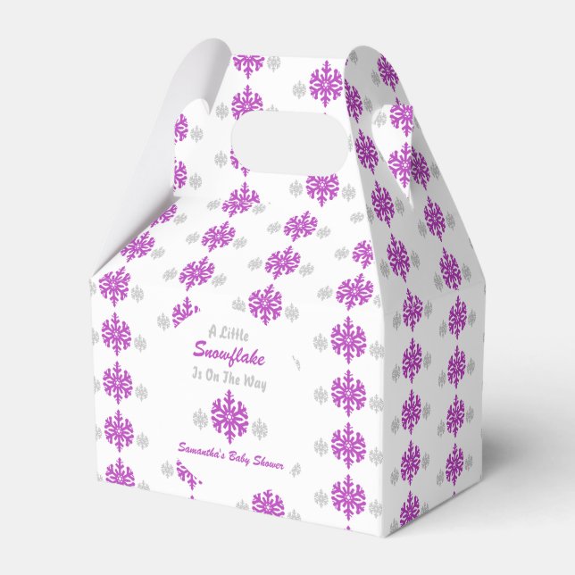 Kleine Schneeflocke unterwegs Geschenkschachtel (Vorderseite)