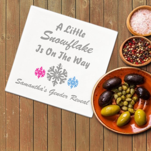 Kleine Schneeflocke unterwegs Serviette (Von Creator hochgeladen)