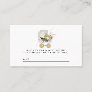 Kleine Schneeflocken Baby Shower Diaper Raffle Tic Platzkarte