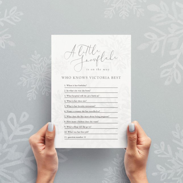 kleine Schneeflocken-Winterdusche, die Mama kennt Einladung (Von Creator hochgeladen)