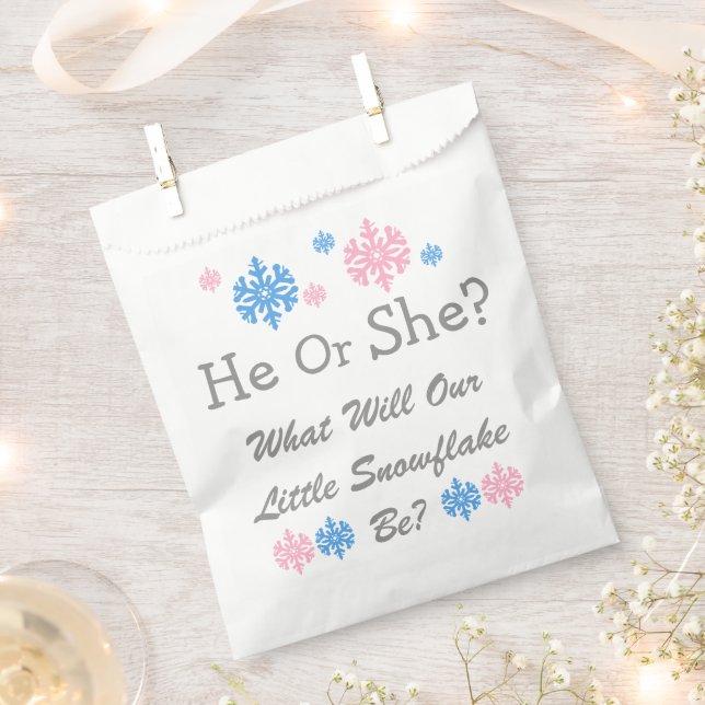 Kleine Schneeflockendarstellung Geschenktütchen (Ausgeschnitten)