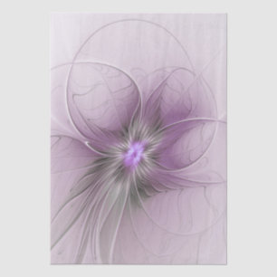 Kleine Schönheit Moderne Mauve Grau Fraktale Kunst Seidenpapier