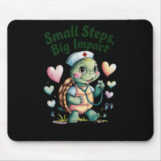 Kleine Schritte Big Impact Nurse Turtle Art Sticke Mousepad