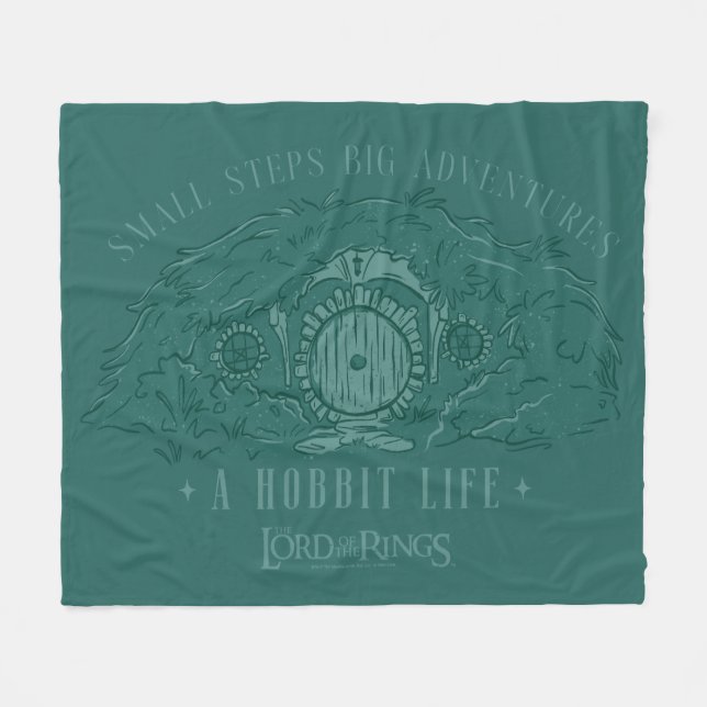 Kleine Schritte, große Abenteuer - Ein Hobbit-Lebe Fleecedecke (Vorderseite (Horizontal))