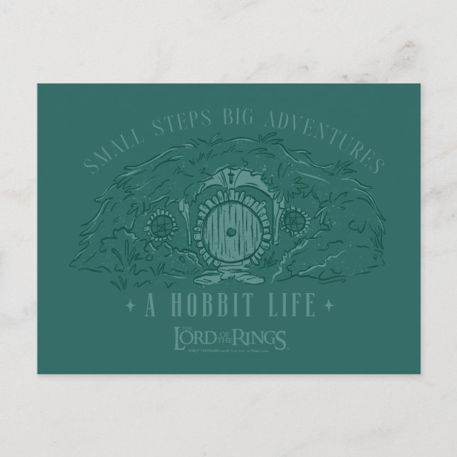Kleine Schritte, große Abenteuer - Ein Hobbit-Lebe Postkarte (Vorderseite)