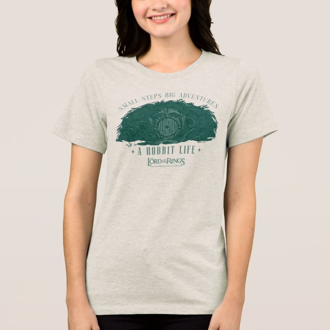 Kleine Schritte, große Abenteuer - Ein Hobbit-Lebe Tri-Blend Shirt (Vorderseite)