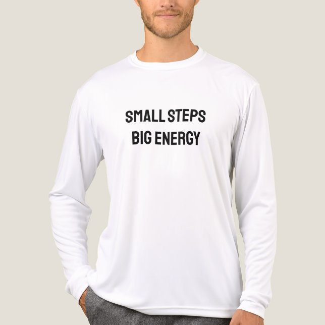 Kleine Schritte. Große Energie Tri-Blend Shirt (Vorderseite)
