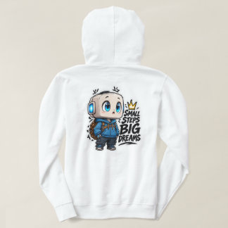 Kleine Schritte Große Träume Anime-Roboter-Bekleid Hoodie