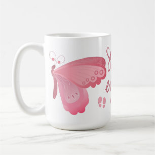 'Kleine Schritte jeden Tag' Schmetterling Motivati Kaffeetasse