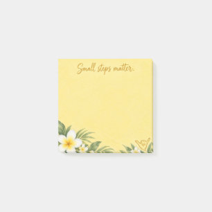 Kleine Schritte zählen Post-it Notizen