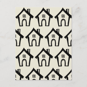 Kleine schwarze Häuser, wir haben Cremkarten versc Einladung