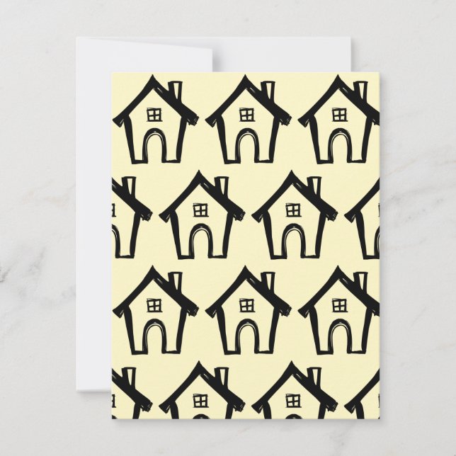 Kleine schwarze Häuser, wir haben gelbe Karten ver (Vorderseite)