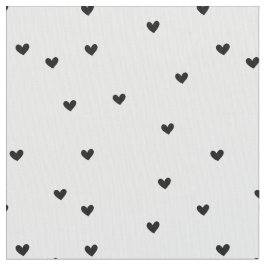 Kleine schwarze Herzen Stoff