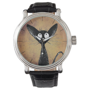 Kleine Schwarze Katze Armbanduhr
