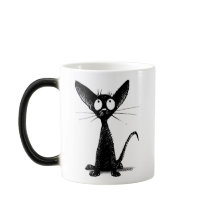 Kleine schwarze Katze