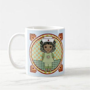 Kleine schwarze Krankenschwester Kaffeetasse