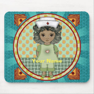 Kleine schwarze Krankenschwester Mousepad